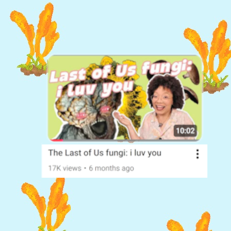 Pixel art of cordyceps fungi